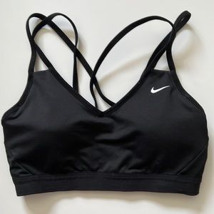 Black Nike sports bra with mesh back size medium